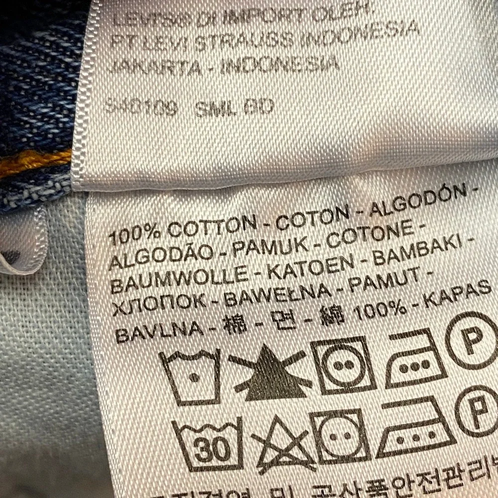 Levi's 505 Regular Fit Straight Leg Jeans Men's W40 L30 Blue Denim